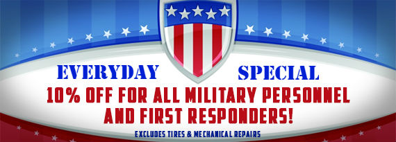 Discounts to Millitary Personnel and First Respnders